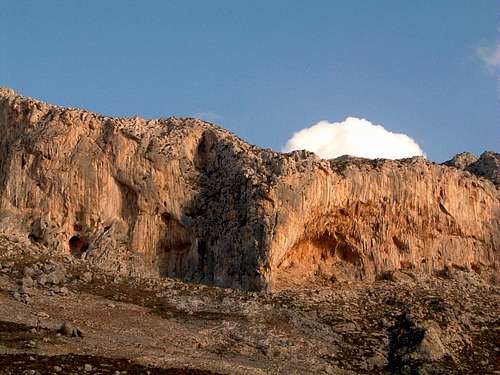 Sunset on the incredible limestone's concretions at Grande Grotta, Kalymnos Island