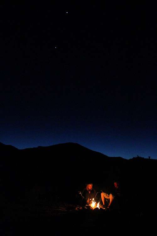 Venus, Jupiter and a Campfire