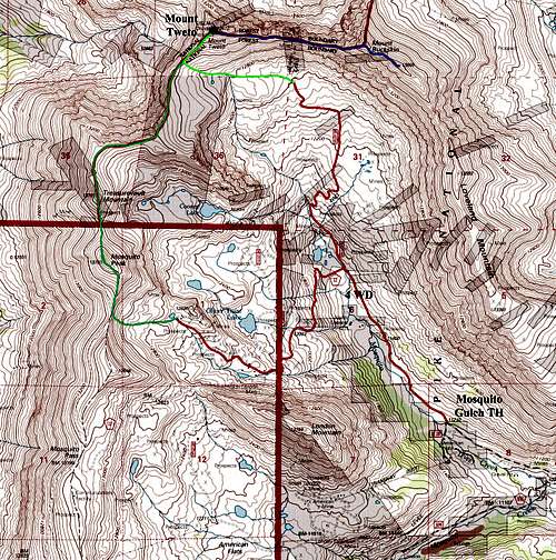 Mount Tweto South Routes