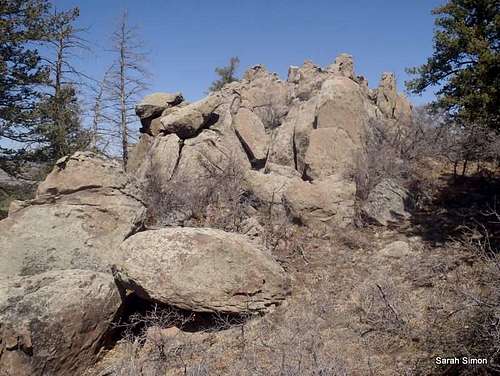Summit area rock outcrops