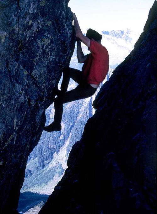John climbing on Mt Casemount