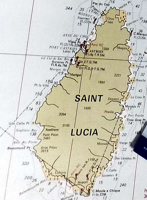 2012 St. Lucia - map