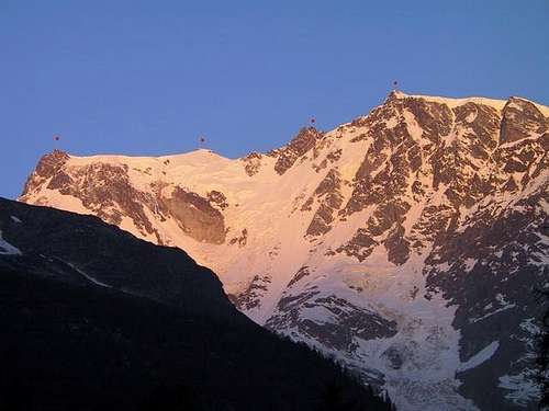 Monte Rosa east face in the...