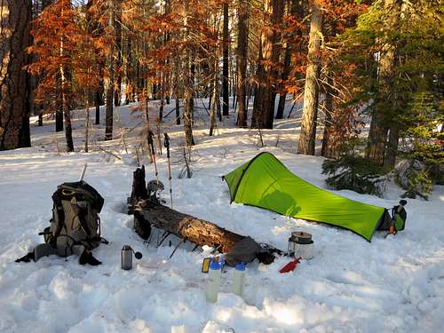 Luxury camp at the base of the NW Ridge