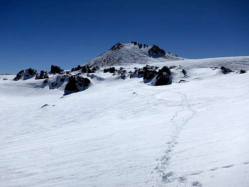 Lassen's summit from the crater