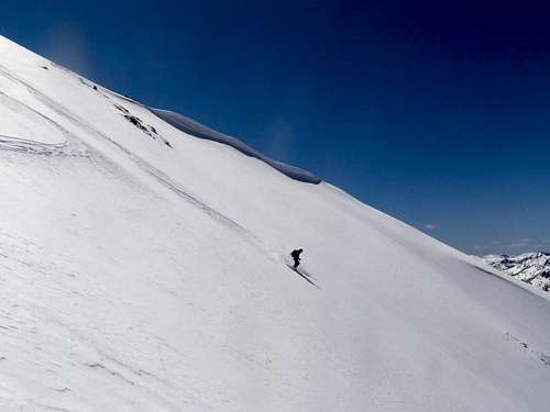 Skiing the north face of 10129