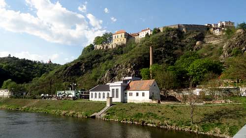 Znojmo seen from the Dyje river below