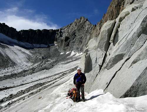Enfer Doux climbing start, Gletschhorn Spur