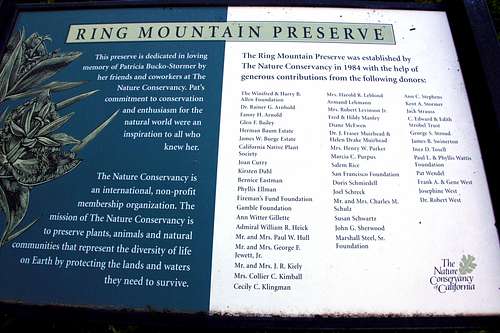 About Ring Mtn. Preserve