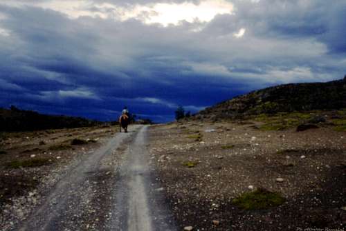 A rider in the storm, Torres del Paine