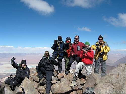 Summit of Sairecabur. 6006m.