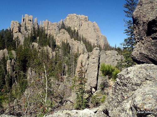 Outcrops and spires