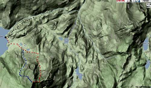 North gully route map