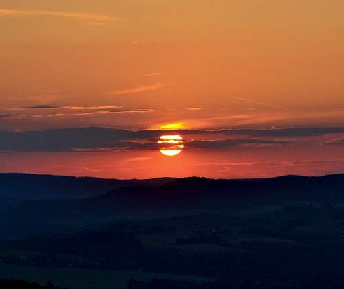 Beautiful sunrise on Papststein