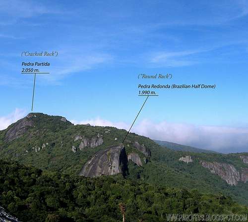 Info view of Pedra Redonda and Pedra Partida
