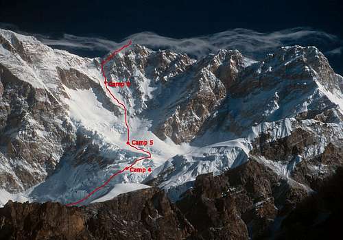 Yalung Face first ascent route