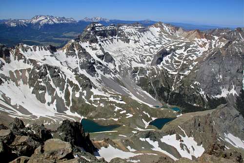 View from the summit of Mount Sneffels