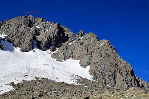 Climbers on the way to Snake