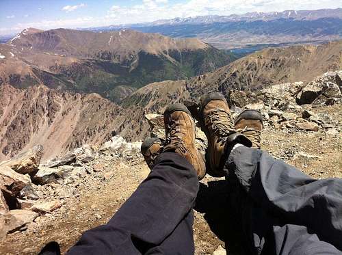 La Plata Peak summit boot-shoot