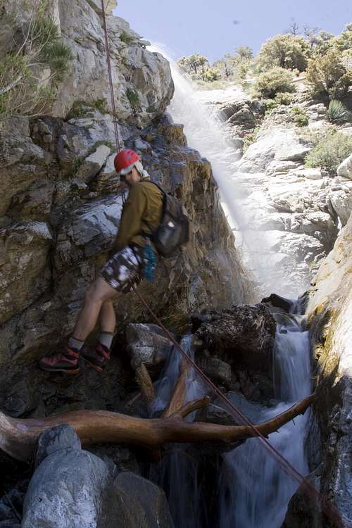 Joe at the third Rappel