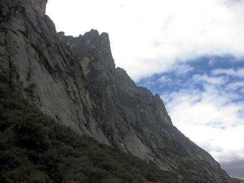 The steep walls of Quebrada Rurec