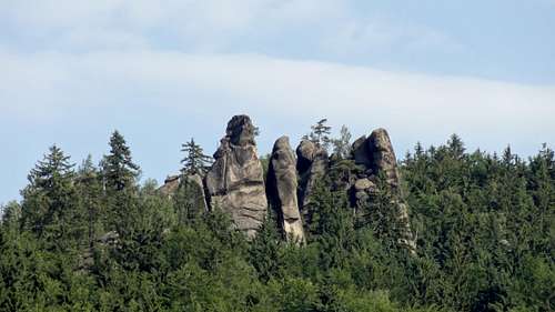 Broumov rocks from Martínkovice