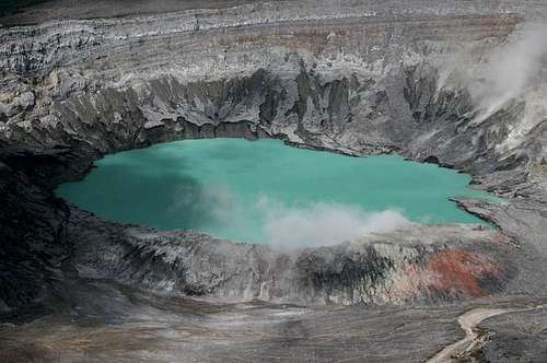 Crater lake on Poaz - volcano