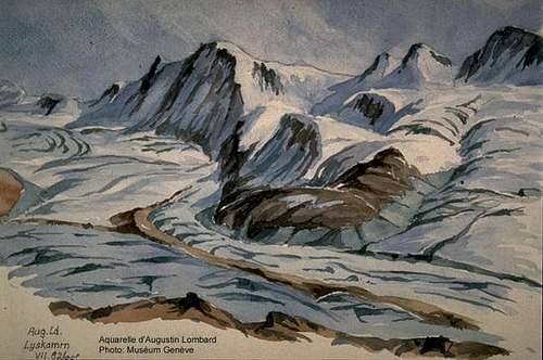 Lyskamm, painting. From the...