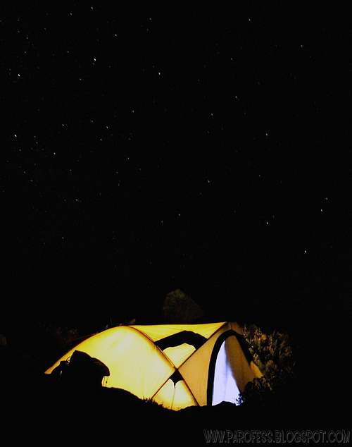 Summit camp night shot