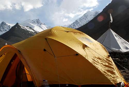 Our Tent and Stok Kangri