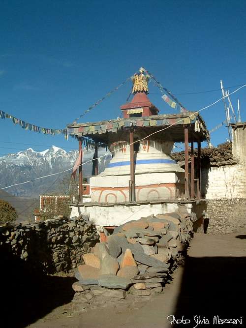 Annapurna trail - A chorten at Jharkot, Kali Gandaki