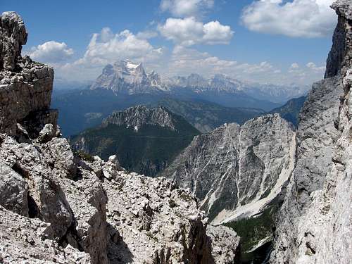 Monte Pelmo seen from Sasso di Bosconero