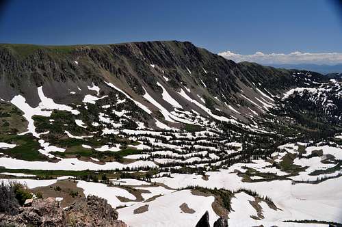 Flattop Mountain from the south ridge of Mount Zirkel