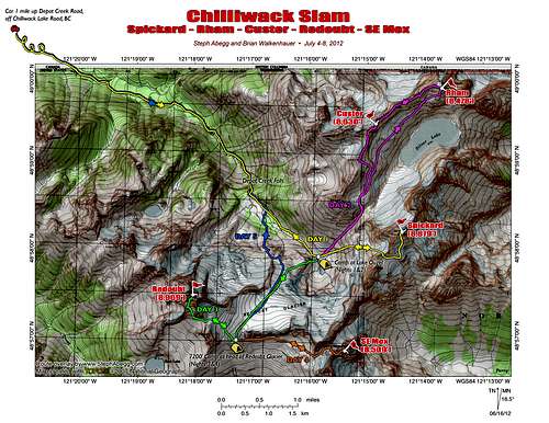 Map of Chilliwack Slam: Spickard, Rahm, Custer, Redoubt, Mox