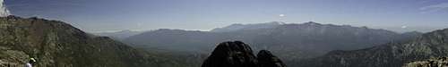 Summit panorama Monte Albanu to the east and south