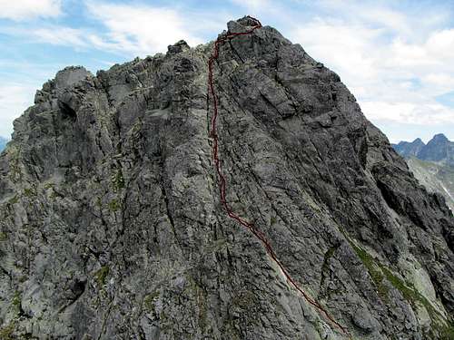 Our route up Kozi Wierch
