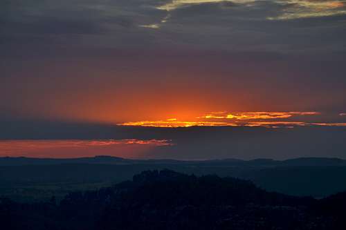 Sunset over Sächsische Schweiz