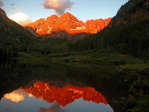 Morning Reflection of the Maroon Bells