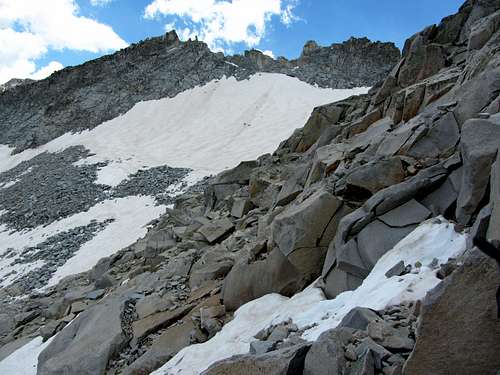 Looking south from K2 east slopes