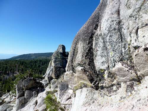 Rock towers in the Carson Range, east of Hobart Creek Reservoir