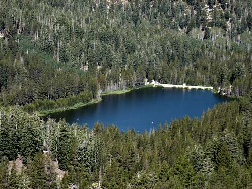 View down to the Hobart Creek Reservoir