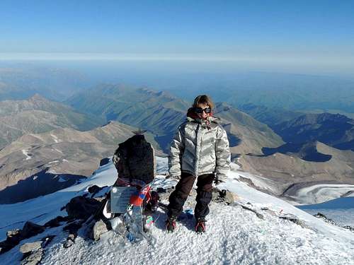 9 year old Yunona Bukasova on Elbrus