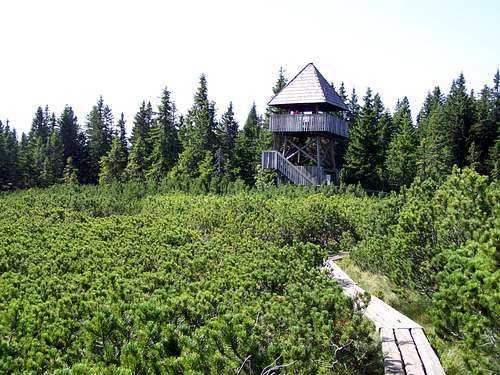 The outlook tower at Lovrenska Jezera