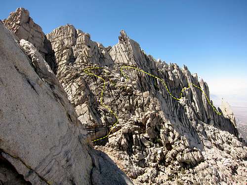 Our Traverse below the Third Tower