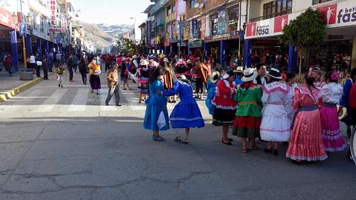 Parade in Huaraz