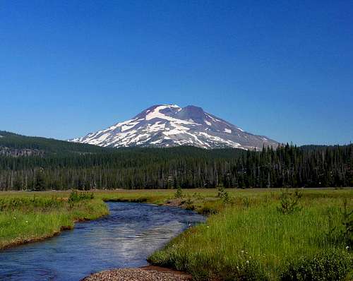 South Sister from Soda Creek