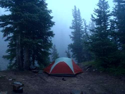 Gloomy campsite