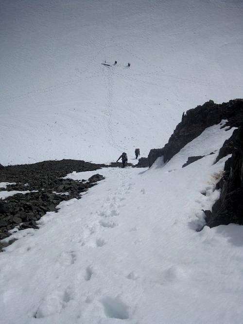 snowy access gully