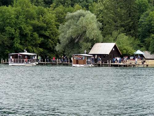 Kozjak lake ferry boat