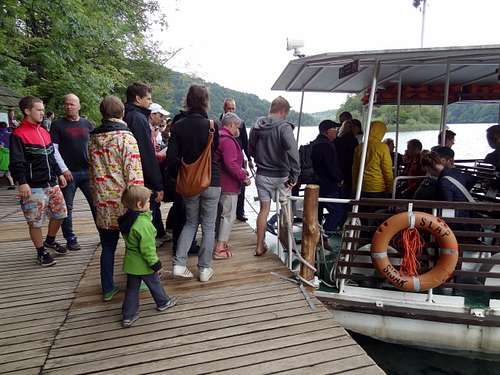 Kozjak lake ferry boat